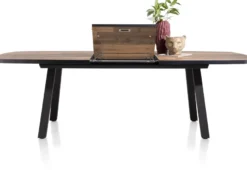 Avalox, uitschuiftafel ovaal 190 (+ 60) x 110 cm - kleur driftwood - 4 poot