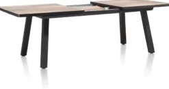 Avalox, uitschuiftafel 190 (+ 60) x 98 cm - kleur driftwood - 4 poot