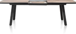 Avalox, uitschuiftafel 190 (+ 60) x 98 cm - kleur driftwood - 4 poot