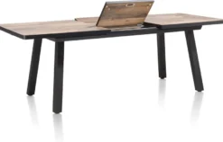 Avalox, uitschuiftafel 160 (+ 50) x 98 cm - kleur driftwood - 4 poot