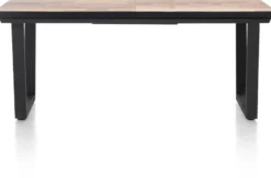 Avalox, uitschuiftafel 190 (+ 60) x 98 cm - kleur driftwood - V poot