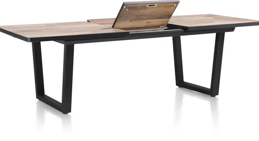 Avalox, uitschuiftafel 190 (+ 60) x 98 cm - kleur driftwood - V poot