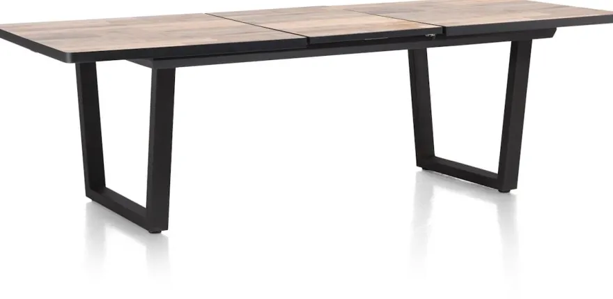 Avalox, uitschuiftafel 190 (+ 60) x 98 cm - kleur driftwood - V poot