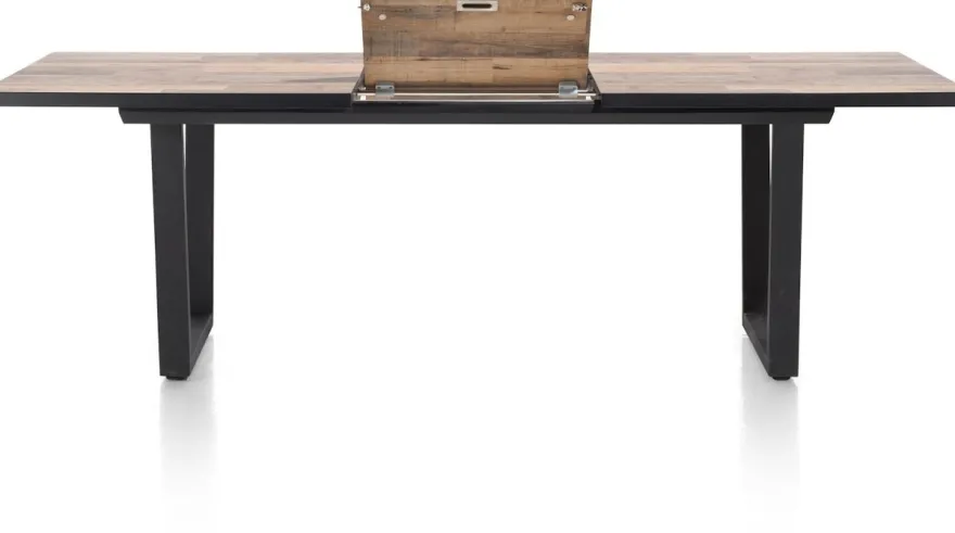 Avalox, uitschuiftafel 190 (+ 60) x 98 cm - kleur driftwood - V poot