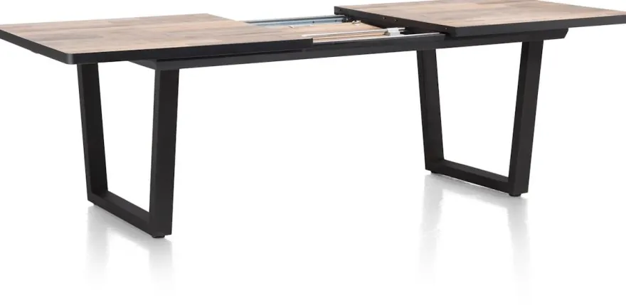 Avalox, uitschuiftafel 190 (+ 60) x 98 cm - kleur driftwood - V poot