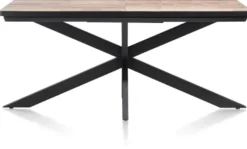 Avalox, uitschuiftafel 190 (+ 60) x 98 cm - kleur driftwood - centrale poot