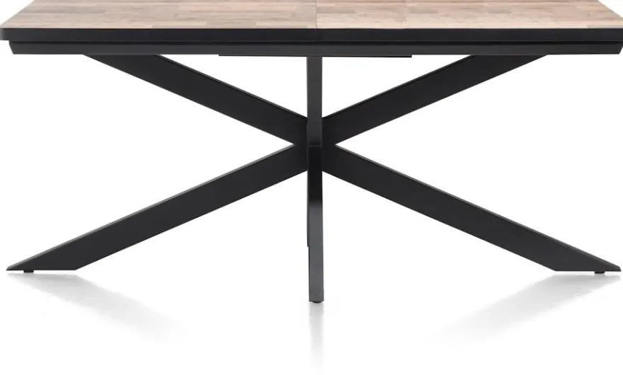 Avalox, uitschuiftafel 190 (+ 60) x 98 cm - kleur driftwood - centrale poot