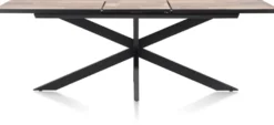Avalox, uitschuiftafel 190 (+ 60) x 98 cm - kleur driftwood - centrale poot