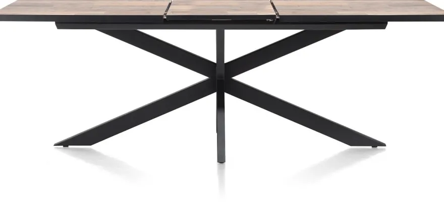 Avalox, uitschuiftafel 190 (+ 60) x 98 cm - kleur driftwood - centrale poot