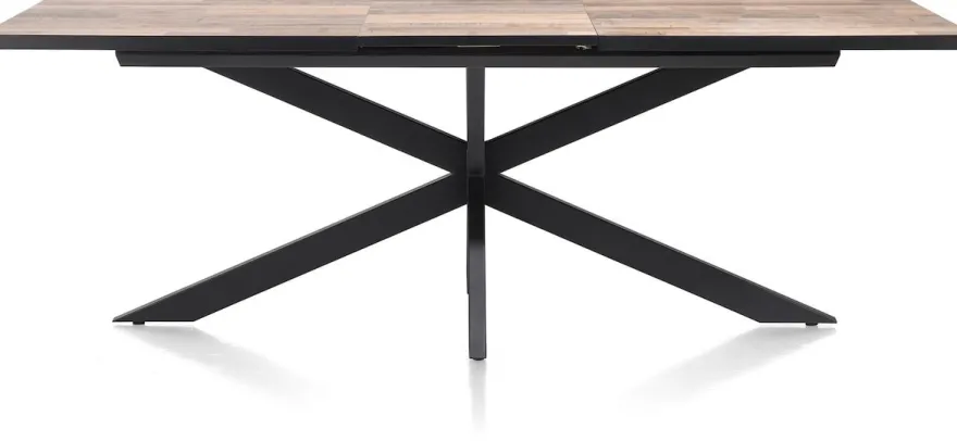 Avalox, uitschuiftafel 190 (+ 60) x 98 cm - kleur driftwood - centrale poot