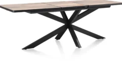 Avalox, uitschuiftafel 190 (+ 60) x 98 cm - kleur driftwood - centrale poot