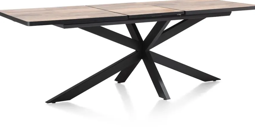 Avalox, uitschuiftafel 190 (+ 60) x 98 cm - kleur driftwood - centrale poot