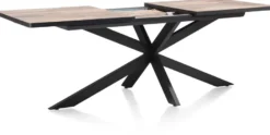 Avalox, uitschuiftafel 190 (+ 60) x 98 cm - kleur driftwood - centrale poot