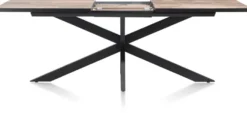 Avalox, uitschuiftafel 190 (+ 60) x 98 cm - kleur driftwood - centrale poot