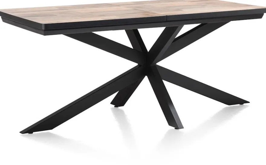 Avalox, uitschuiftafel 190 (+ 60) x 98 cm - kleur driftwood - centrale poot