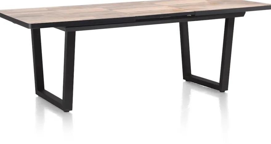 Avalox, uitschuiftafel 160 (+ 50) x 98 cm - kleur driftwood - V poot