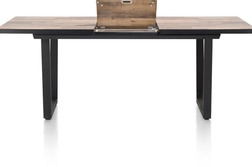 Avalox, uitschuiftafel 160 (+ 50) x 98 cm - kleur driftwood - V poot
