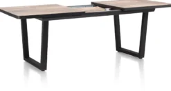 Avalox, uitschuiftafel 160 (+ 50) x 98 cm - kleur driftwood - V poot