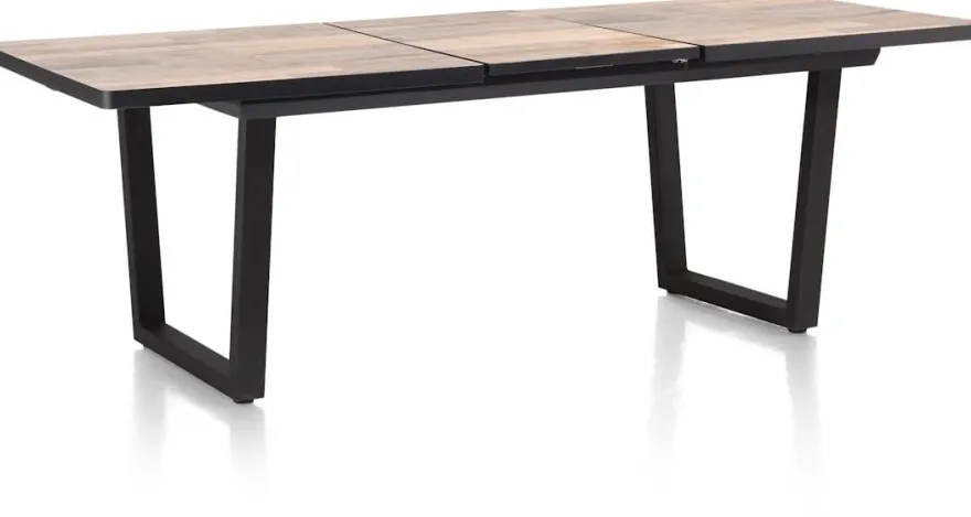 Avalox, uitschuiftafel 160 (+ 50) x 98 cm - kleur driftwood - V poot