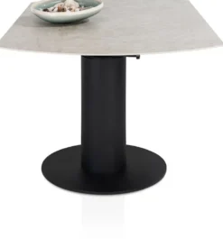 Avellino, uitschuiftafel rond 90 (+ 2 x 30 cm) x 150 cm