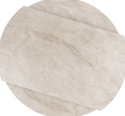 Avellino, uitschuiftafel rond 90 (+ 2 x 30 cm) x 150 cm
