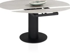 Avellino, uitschuiftafel rond 90 (+ 2 x 30 cm) x 150 cm