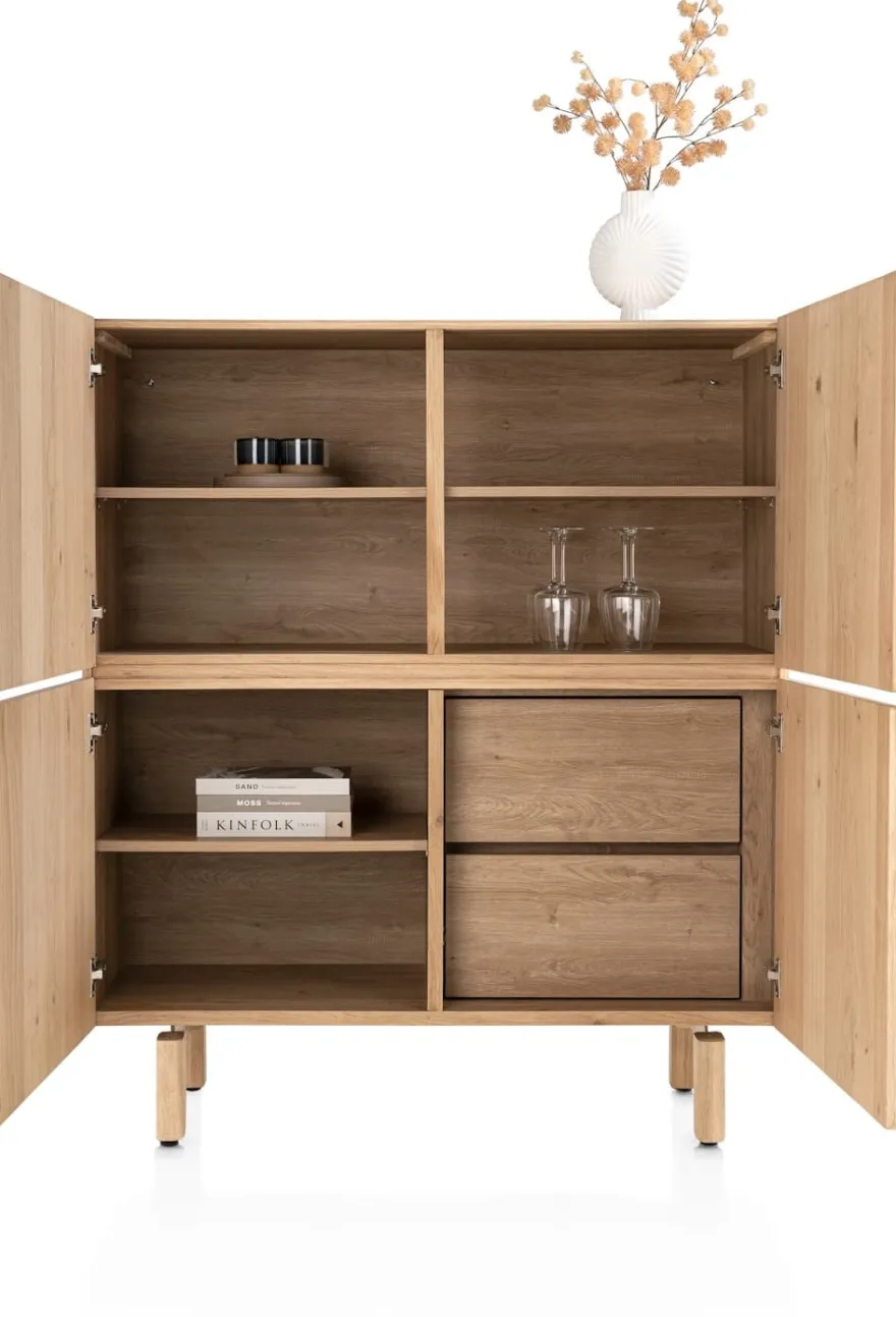 Azulo, highboard 120 cm - 4-deuren