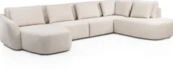 Basento, Longchair links - 2,5 zits zonder armen - ottomane groot rechts