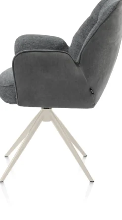 Bell, armstoel - creme frame - draaibaar - pocket - combi Calabria/Vada - Antraciet