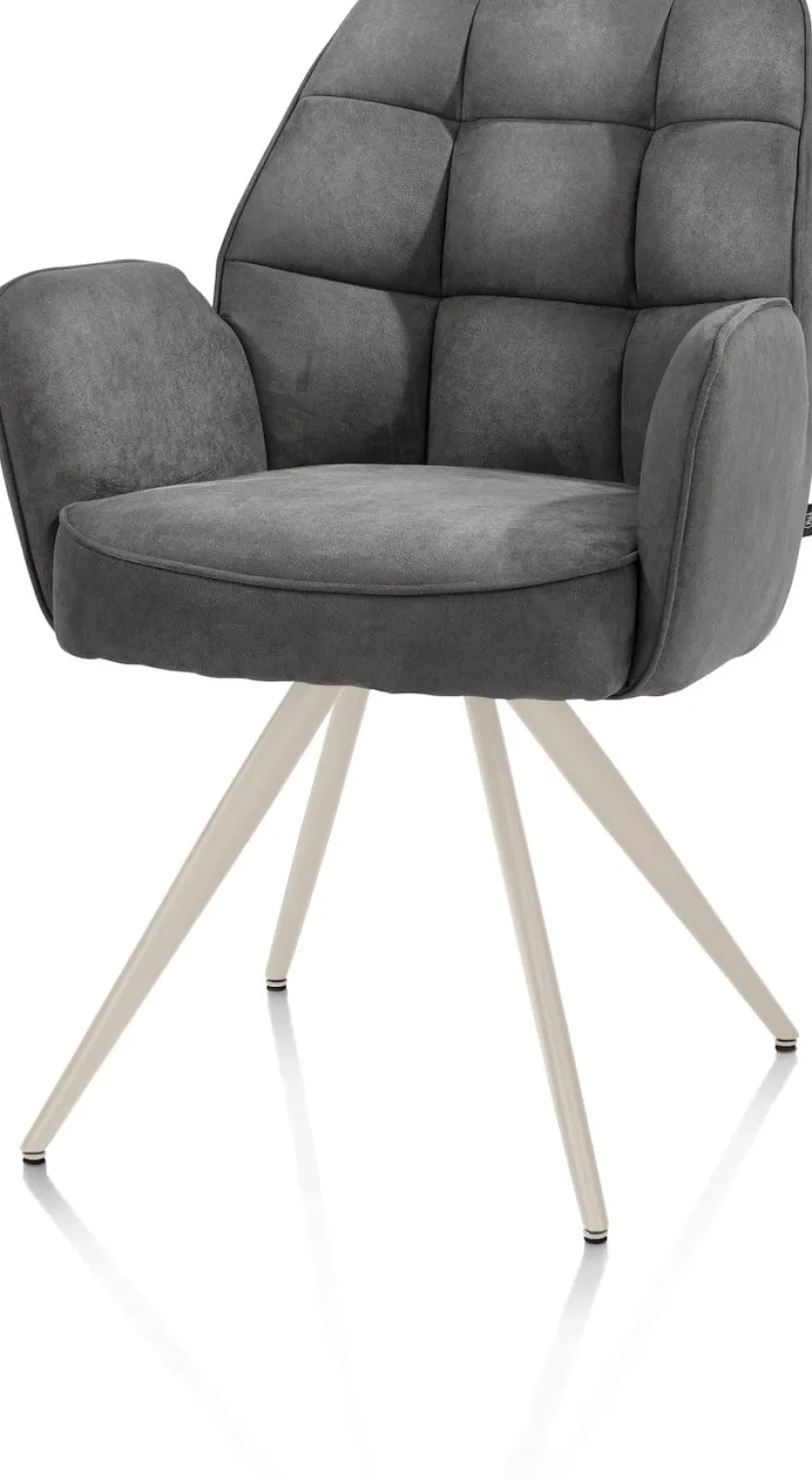 Bell, armstoel - creme frame - pocket - stof Calabria - Antraciet