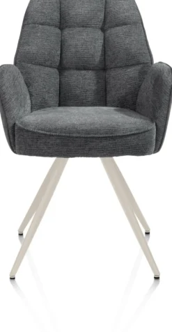 Bell, armstoel - creme frame - pocket - combi Calabria/Vada - Antraciet