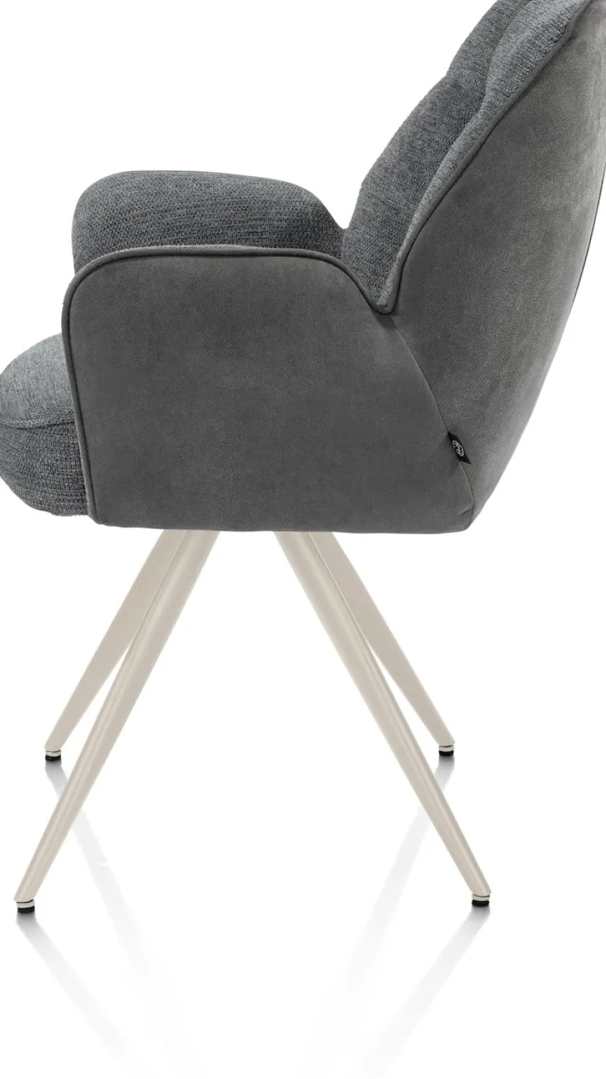Bell, armstoel - creme frame - pocket - combi Calabria/Vada - Antraciet