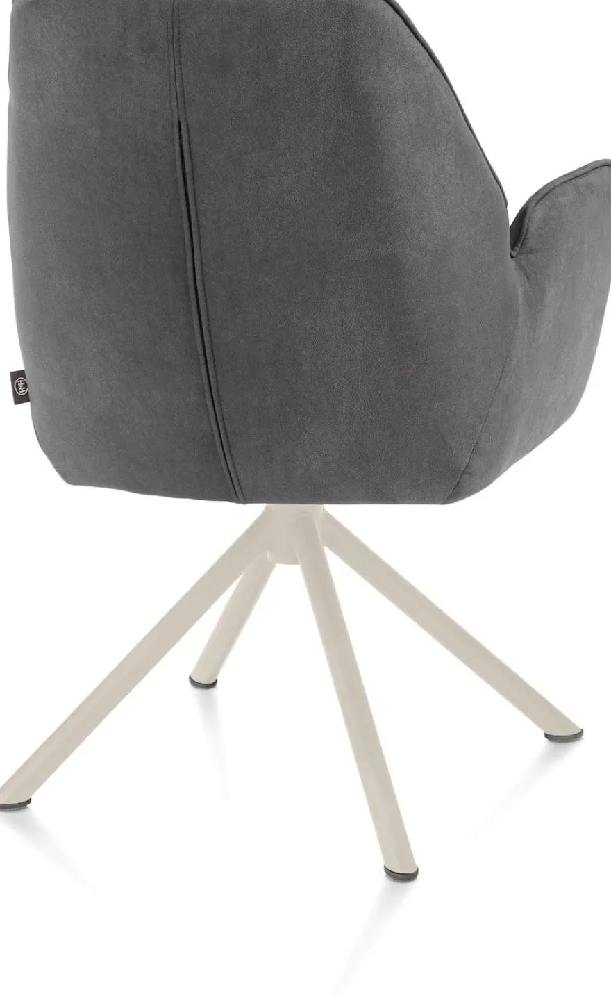Bell, armstoel - creme frame recht - draaibaar - pocket - stof Calabria - Antraciet