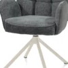 Bell, armstoel - creme frame recht - draaibaar - pocket - combi Calabria/Vada - Antraciet