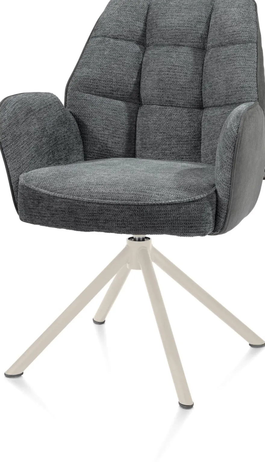 Bell, armstoel - creme frame recht - draaibaar - pocket - combi Calabria/Vada - Antraciet