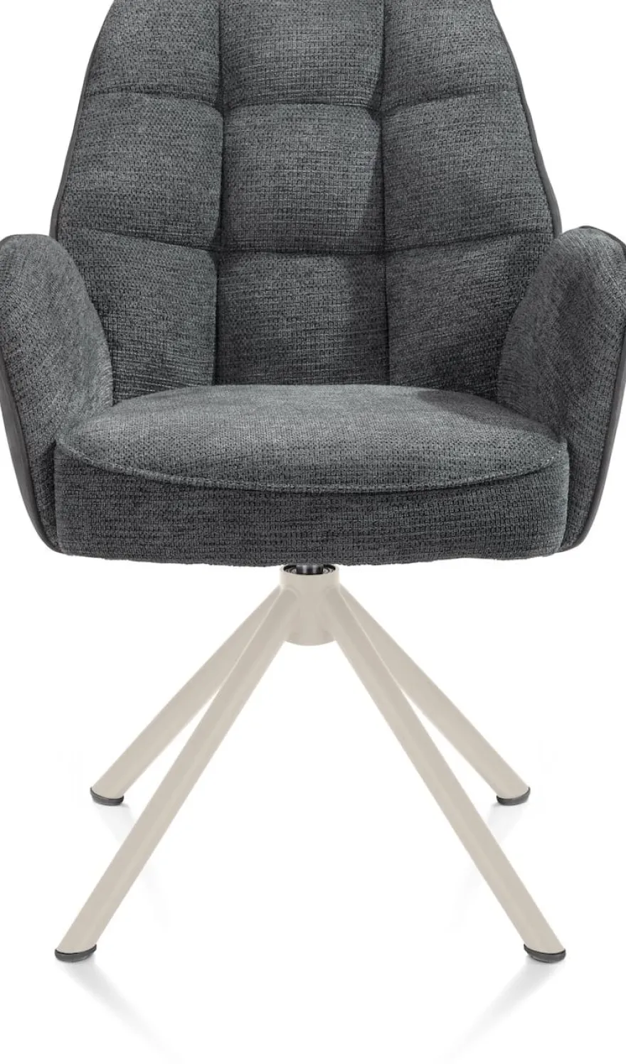 Bell, armstoel - creme frame recht - draaibaar - pocket - combi Calabria/Vada - Antraciet