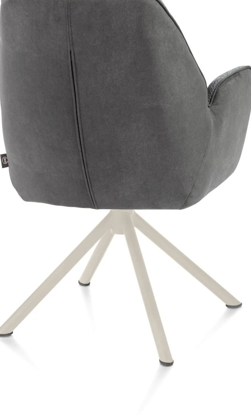 Bell, armstoel - creme frame recht - draaibaar - pocket - combi Calabria/Vada - Antraciet