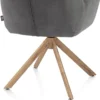 Bell, armstoel - eikenprint frame - draaibaar - relax - pocket - combi Calabria/Vada - Antraciet