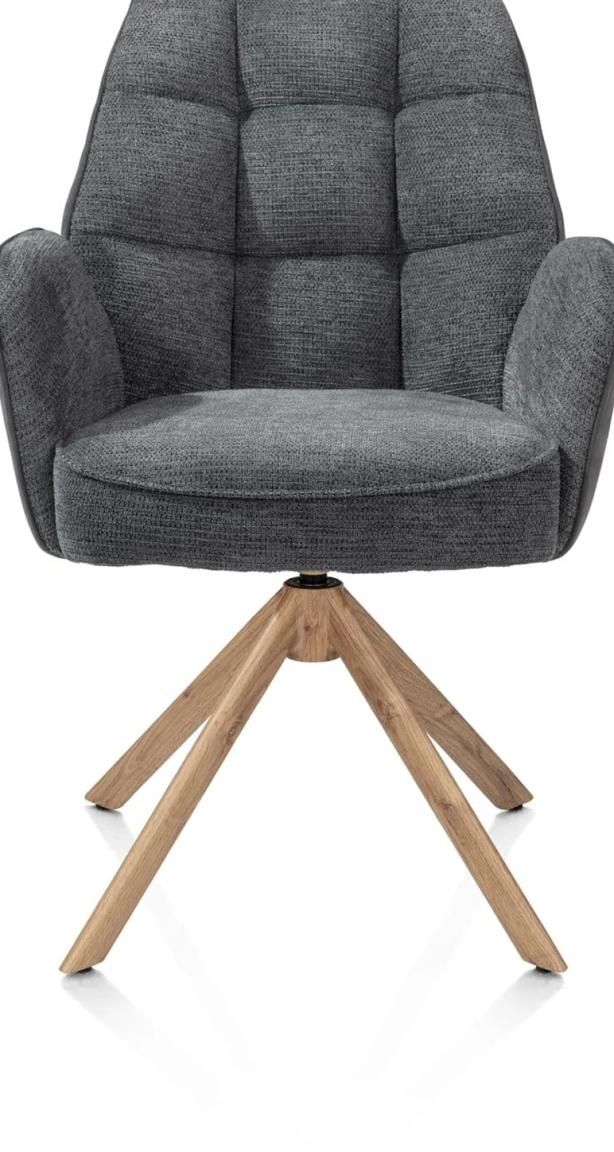 Bell, armstoel - eikenprint frame - draaibaar - relax - pocket - combi Calabria/Vada - Antraciet