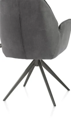 Bell, armstoel - grafiet frame - draaibaar - pocket - stof calabria - Antraciet