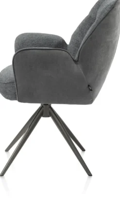 Bell, armstoel - grafiet frame - draaibaar - pocket - combi Calabria/Vada - Antraciet