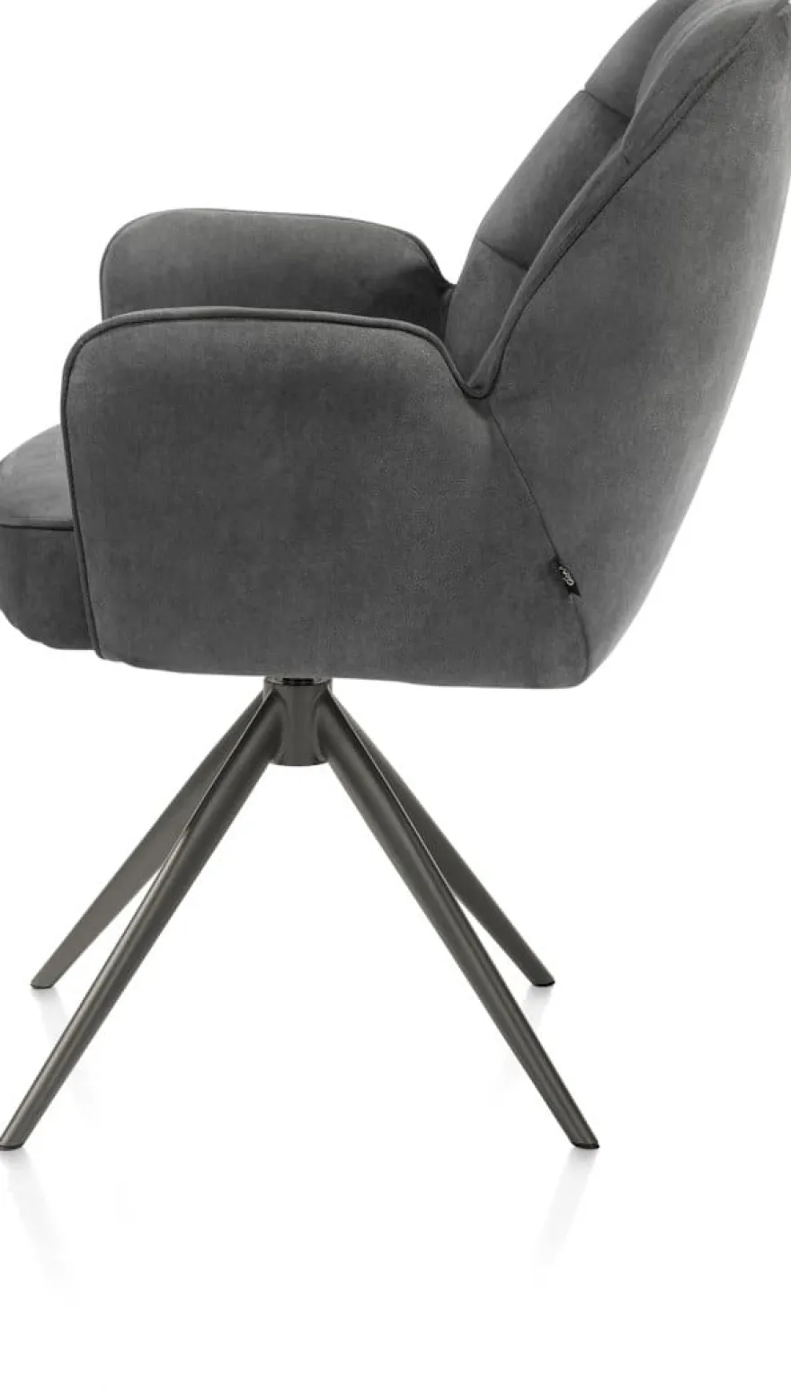 Bell, armstoel - grafiet frame - draaibaar - relax - pocket - stof Calabria - Antraciet