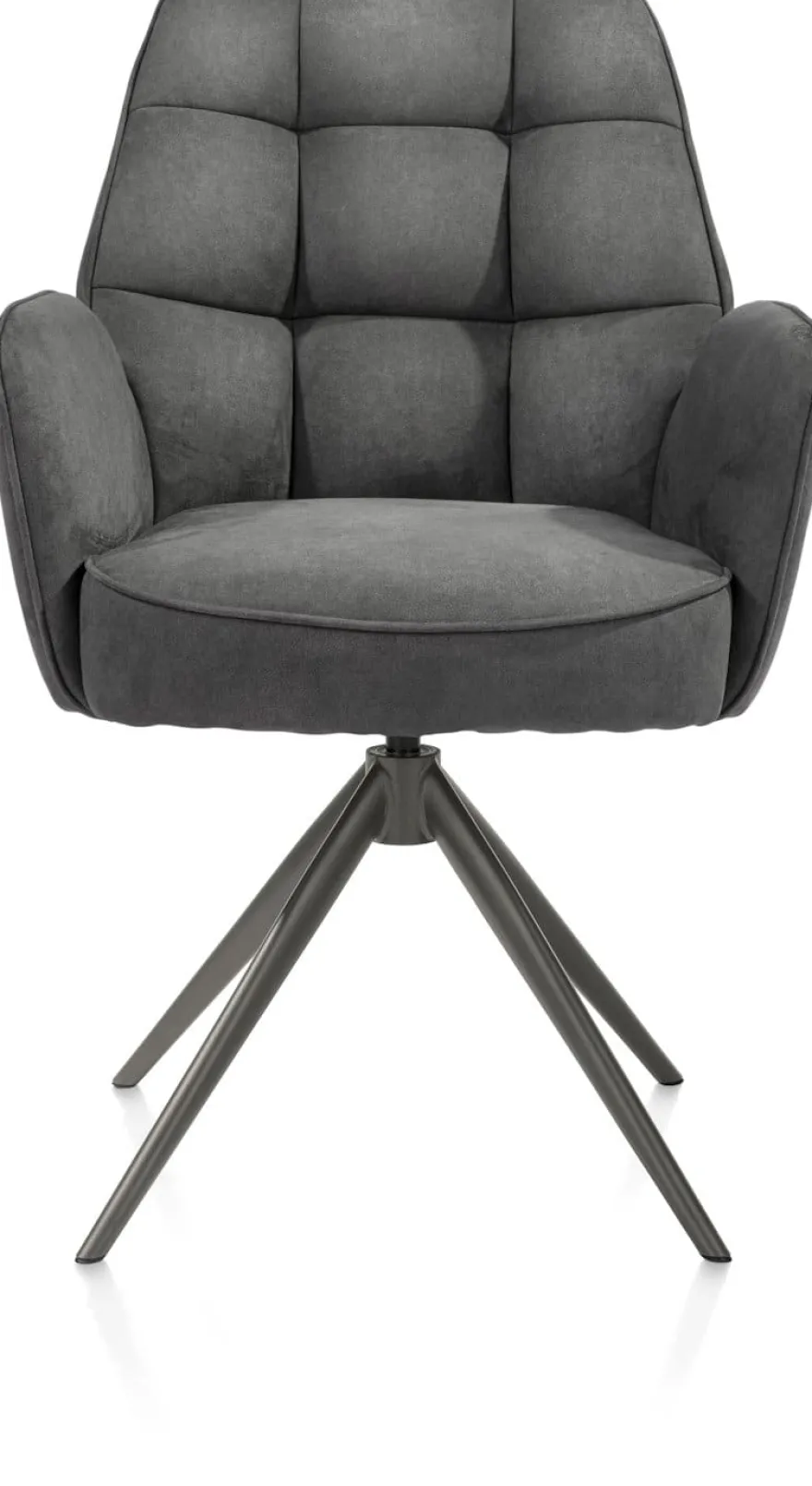 Bell, armstoel - grafiet frame - draaibaar - relax - pocket - stof Calabria - Antraciet
