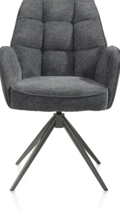 Bell, armstoel - grafiet frame - draaibaar - relax - pocket - combi Calabria/Vada - Antraciet