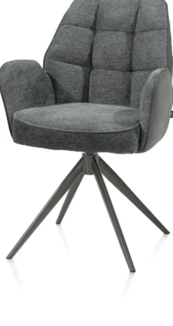 Bell, armstoel - grafiet frame - draaibaar - relax - pocket - combi Calabria/Vada - Antraciet
