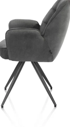 Bell, armstoel - grafiet frame - pocket - stof Calabria - Antraciet