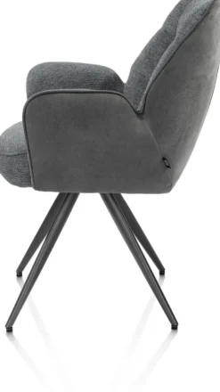 Bell, armstoel - grafiet frame - pocket - combi Calabria/Vada - Antraciet
