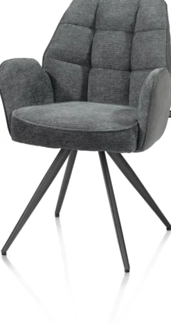 Bell, armstoel - grafiet frame - pocket - combi Calabria/Vada - Antraciet