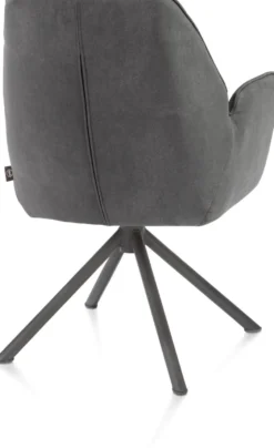 Bell, armstoel - grafiet frame recht - draaibaar - pocket - stof Calabria - Antraciet