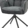 Bell, armstoel - grafiet frame recht - draaibaar - pocket - combi Calabria/Vada - Antraciet